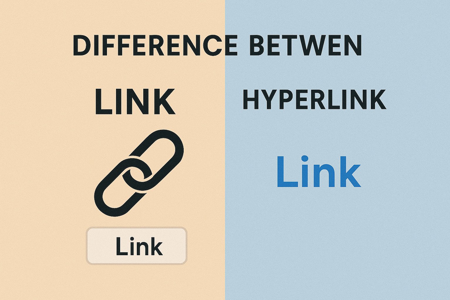 difference between link and hyperlink